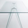 Glas Italia Alister fixed table with glass top available in two sizes
