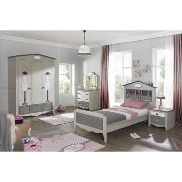Komplettes Schlafzimmer für Mädchen Pretty | kasa-store