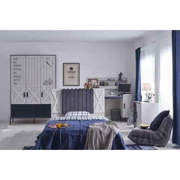Complete bedroom for boys Rust | kasa-store