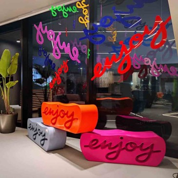 Slide Enjoy to-personers bænk til indendørs og udendørs | kasa-store
