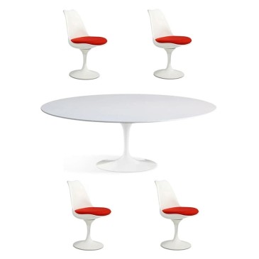 Tulip reissue table and chairs set | kasa-store