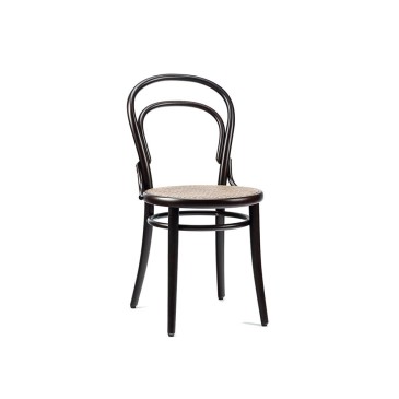 Juego Ton 2 sillas modelo 14 tapizadas en paja de Viena | kasa-store
