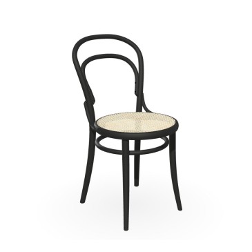 Conjunto Ton 2 cadeiras modelo 14 forrado em palha de Viena | kasa-store