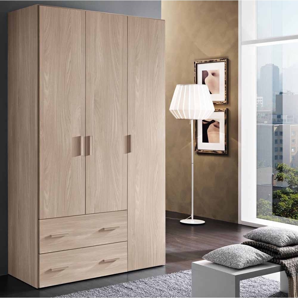 Τρίθυρη ντουλάπα και συρταριέρα από την Mcs mobili | kasa-store
