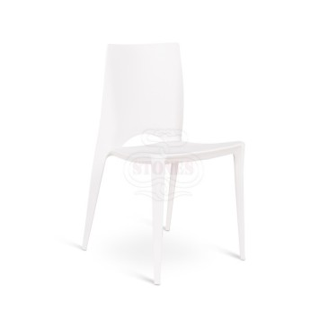 Chaise en polypropylène Stones Denise adaptée à l'intérieur et à l'extérieur, très confortable et de différentes couleurs