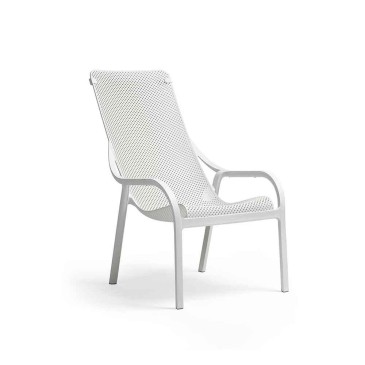 Conjunto Nardi Net Lounge de 4 cadeiras empilháveis em polipropileno disponíveis em vários acabamentos