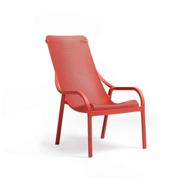 Conjunto Nardi Net Lounge de 4 cadeiras empilháveis em polipropileno disponíveis em vários acabamentos