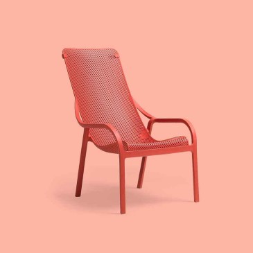 Nardi Net Lounge ensemble de 4 chaises empilables en polypropylène disponible en différentes finitions