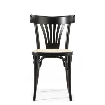 Juego Ton 2 sillas modelo 56 tapizadas en paja de Viena | kasa-store