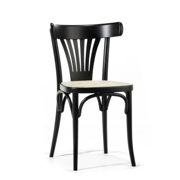 Juego Ton 2 sillas modelo 56 tapizadas en paja de Viena | kasa-store