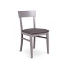 Monaco wooden chair with PU padded seat in various finishes