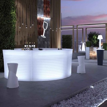 Lyxo Hangar 60 bancone bar con luce outdoor