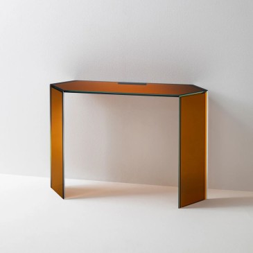 Glas Italia Bisel console in laminated crystal | kasa-store