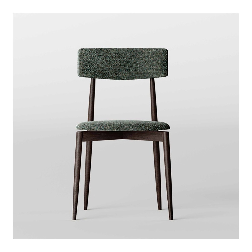 Tonelli design aw_chair sedia in legno massello rivestimento tessuto