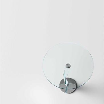 Tonelli Design Bakkarat Table haute ronde en verre | kasa-store