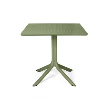 Nardi Clip Outdoor-Tisch mit zentralem Bein aus Polypropylen, erhältlich in verschiedenen Größen und Ausführungen