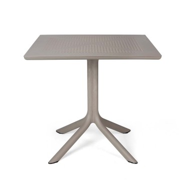 Nardi Clip Outdoor-Tisch mit zentralem Bein aus Polypropylen, erhältlich in verschiedenen Größen und Ausführungen