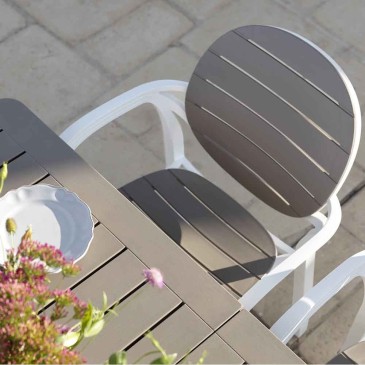 Nardi Palma chaise de jardin empilable avec accoudoirs | kasa-store