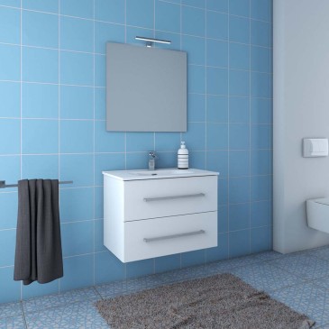 Rio 75 suspended bathroom composition available in various finishes