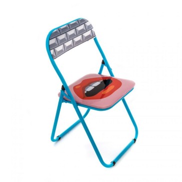 seletti folding chair sedia bocca