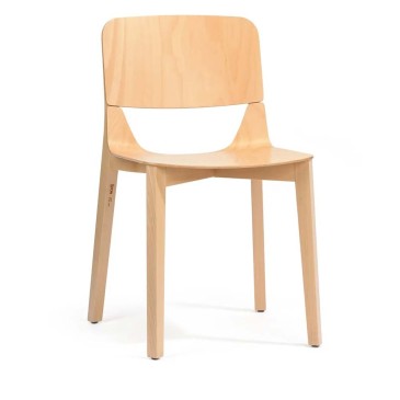 Ton set de deux chaises en bois Leaf | kasa-store