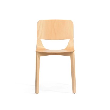 Juego Ton dos sillas de madera Leaf | kasa-store