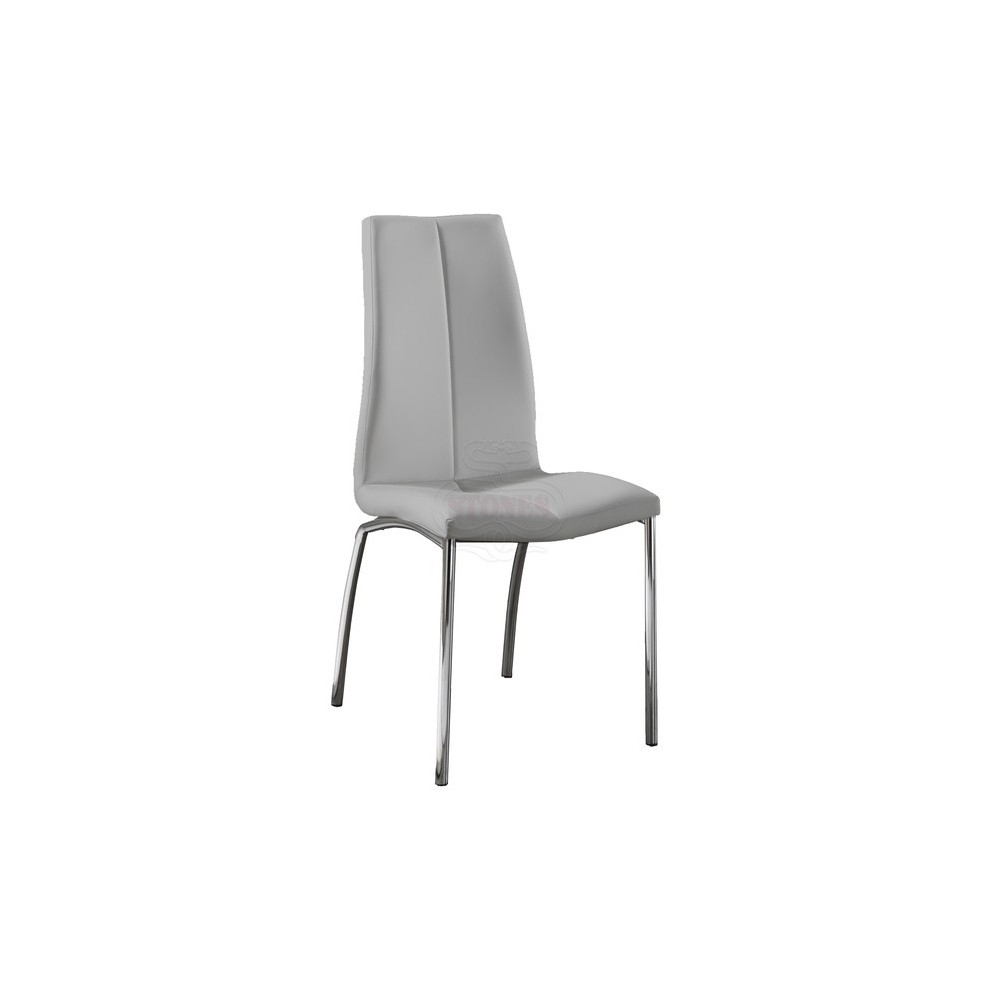 Viva Stuhl mit verchromtem Metallgestell, bezogen mit Kunstleder, erhältlich in zwei verschiedenen Ausführungen