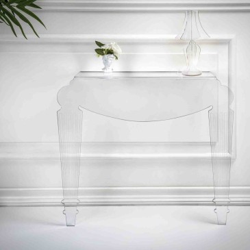 Foyer plexiglass console by Iplex Design elegant and discreet