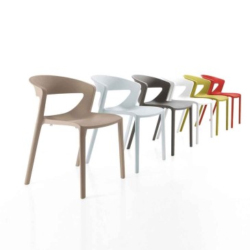 Kastel Kikka ett sett 4 polypropylen stoler | kasa-store