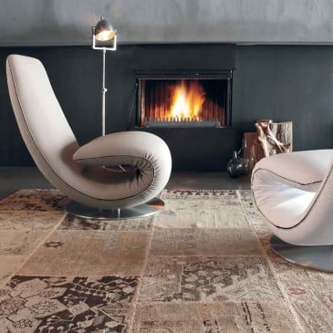 Tonin Casa Ricciolo chaise longue armchair with folding mechanism