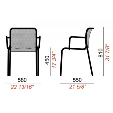Colos Momo Net 1 και 2 σετ με 4 καρέκλες εξωτερικού χώρου | kasa-store