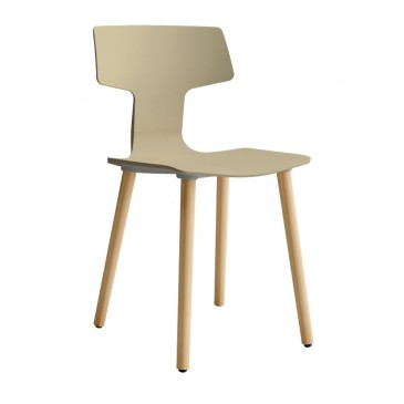 Colos Split GL set 2 stoelen met houten poten | kasa-store