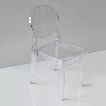 Conjunto de sillas de policarbonato con o sin reposabrazos.