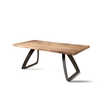 Table bridge fixe ou extensible jusqu'à 300 cm disponible en plusieurs dimensions et finitions avec extensions externes