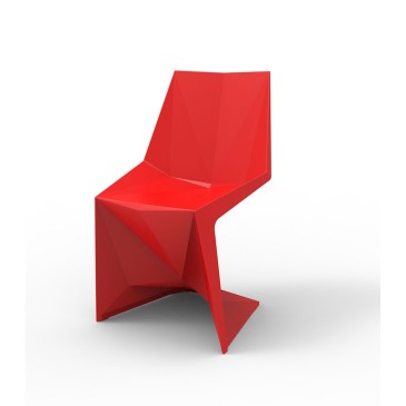 Conjunto Vondom Voxel de 4 cadeiras empilháveis em polipropileno disponíveis em vários acabamentos