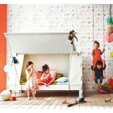 Mathy by Bols Tente lit simple ou double pour enfant avec tiroir