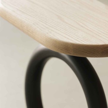 Sancal Totem stool in steel and wood | kasa-store