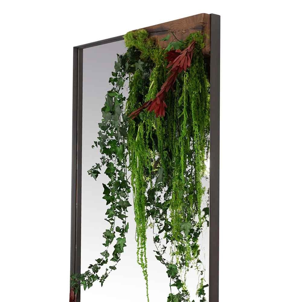 Spegel dekorerad med blommor lämplig för lyxig inredning | kasa-store