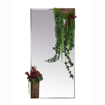Καθρέφτης διακοσμημένος με λουλούδια κατάλληλος για πολυτελή έπιπλα | kasa-store