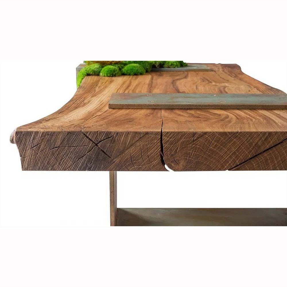 Sammalpäällysteinen puinen sohvapöytä | kasa-store
