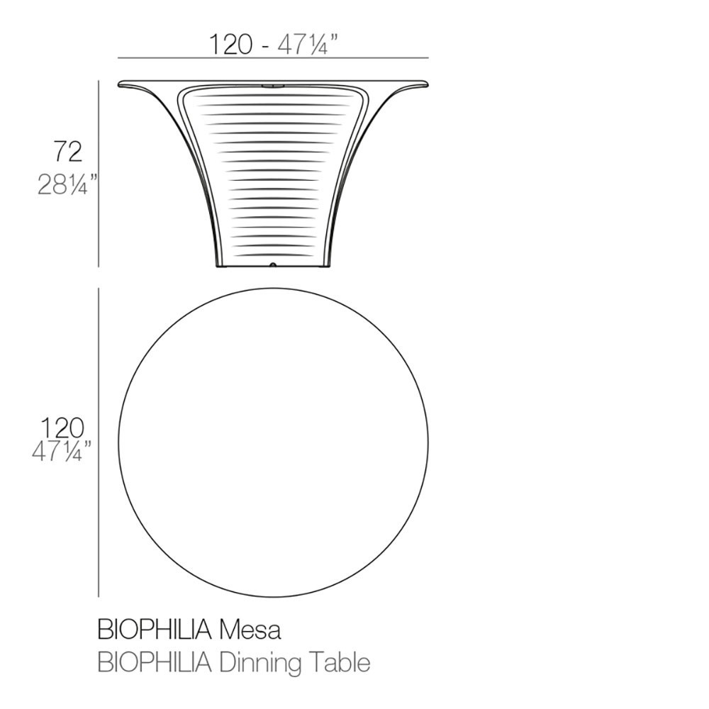 Table Biophilia de Vondom conçue par Ross Lovegrove | kasa-store