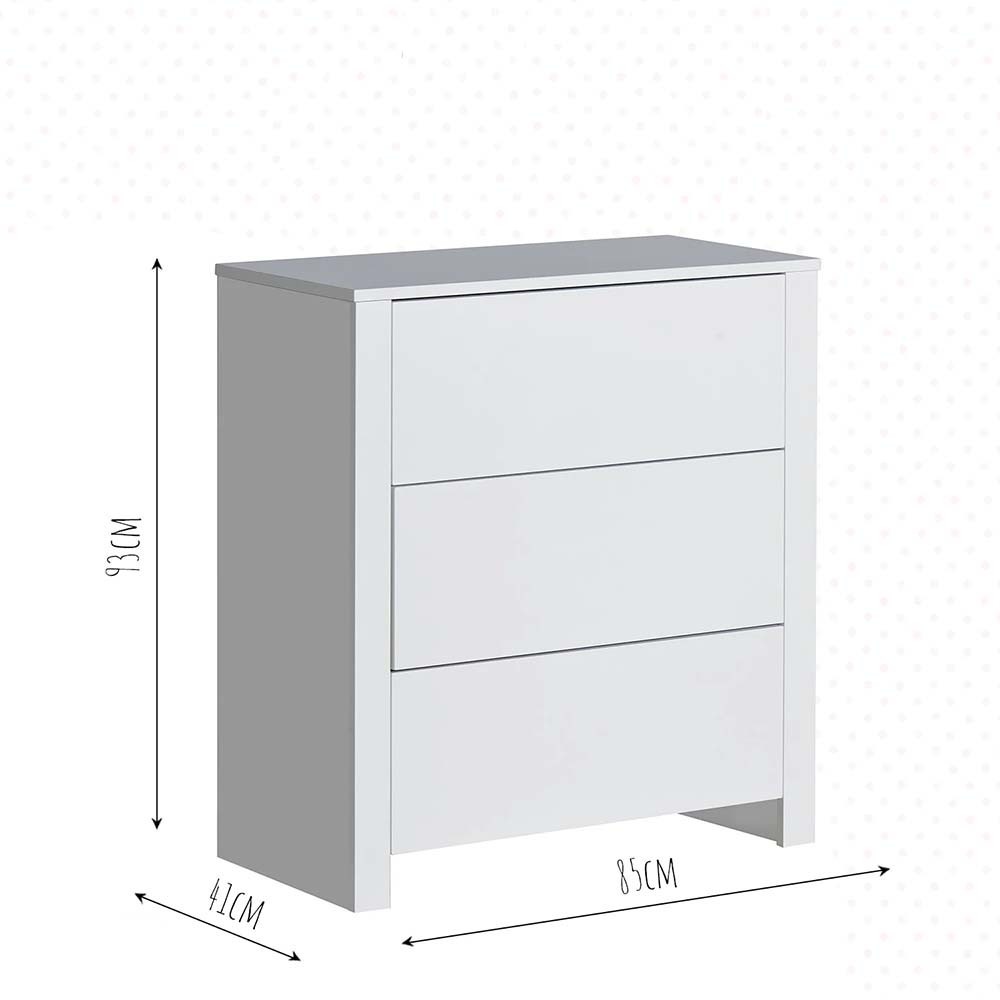 Basic chest of drawers with changing table for babies | kasa-store