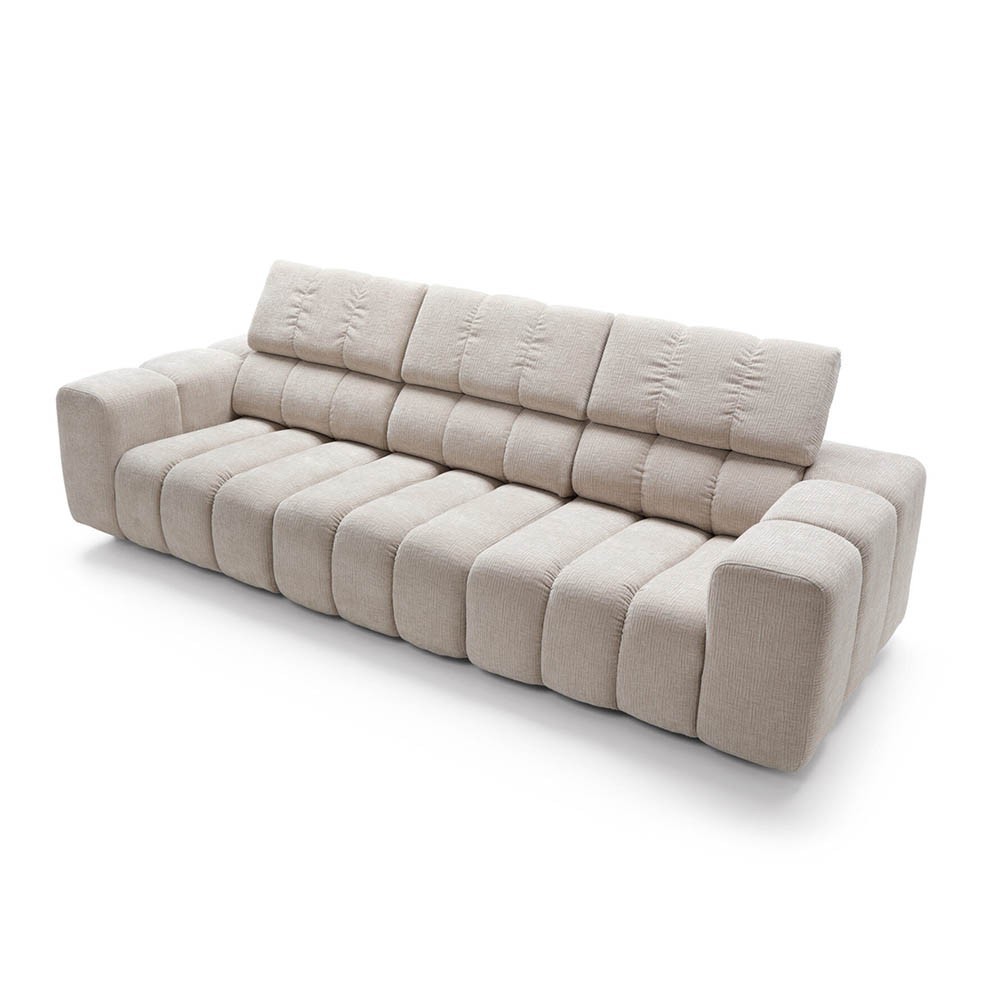 Four seater sofa with reclining backrest | kasa-store
