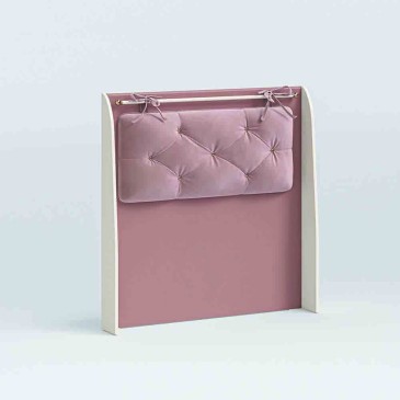 Yakut seng med beholder med rosa tuftet sengegavl, for jenter
