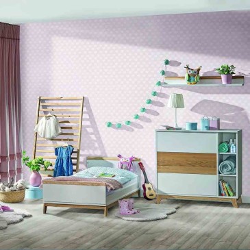 Nordik παιδικό κρεβάτι μετατρέψιμο σε βρεφική κούνια | kasa-store