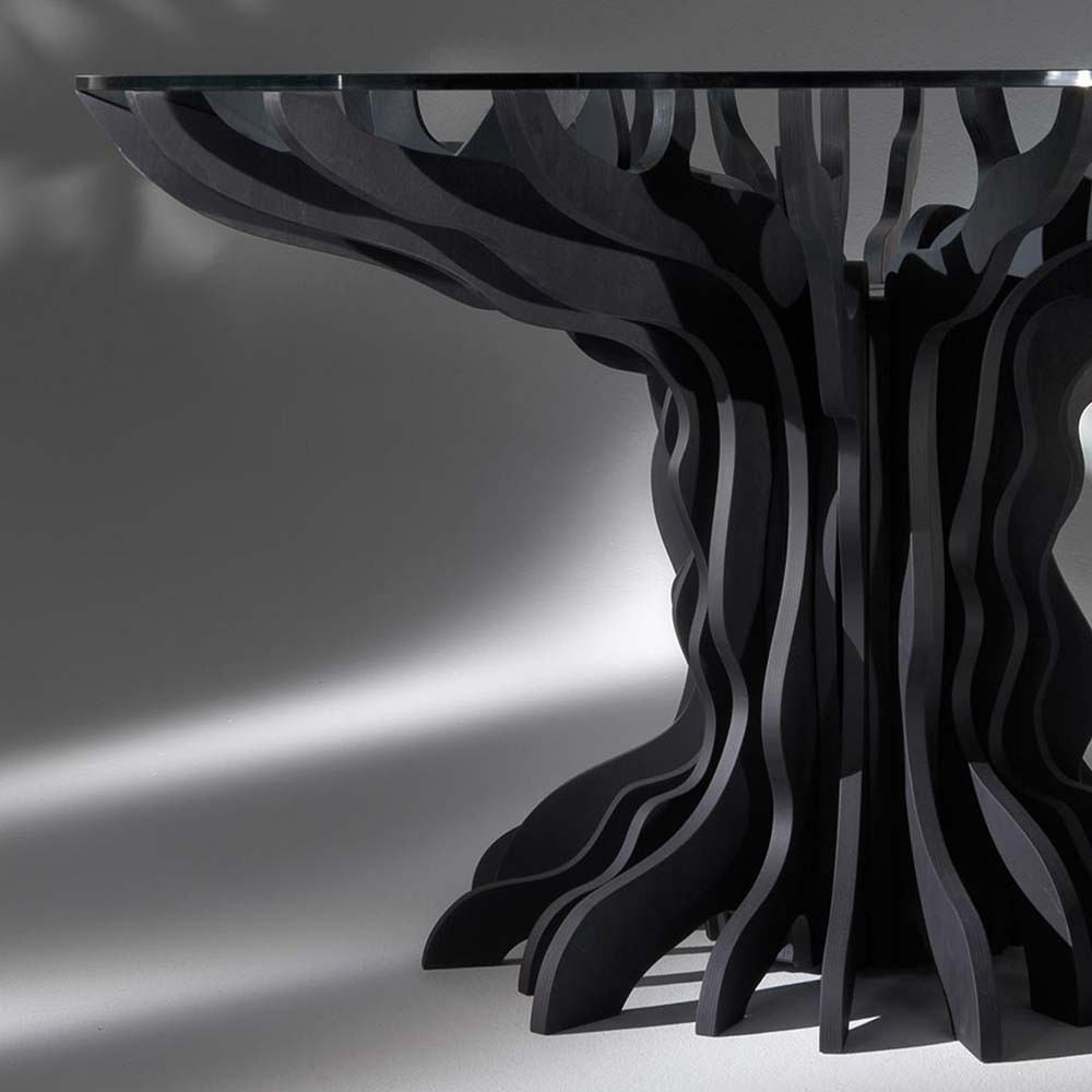 Table Tale Albedo design en bois de bouleau et verre | kasa-store