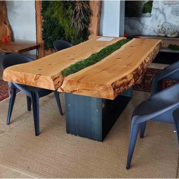 Linfadecor en madera de pino suizo con plantas estabilizadas | kasa-store