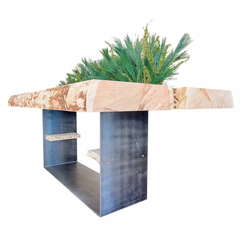 Linfadekor i sveitsisk furu med stabiliserte planter | kasa-store