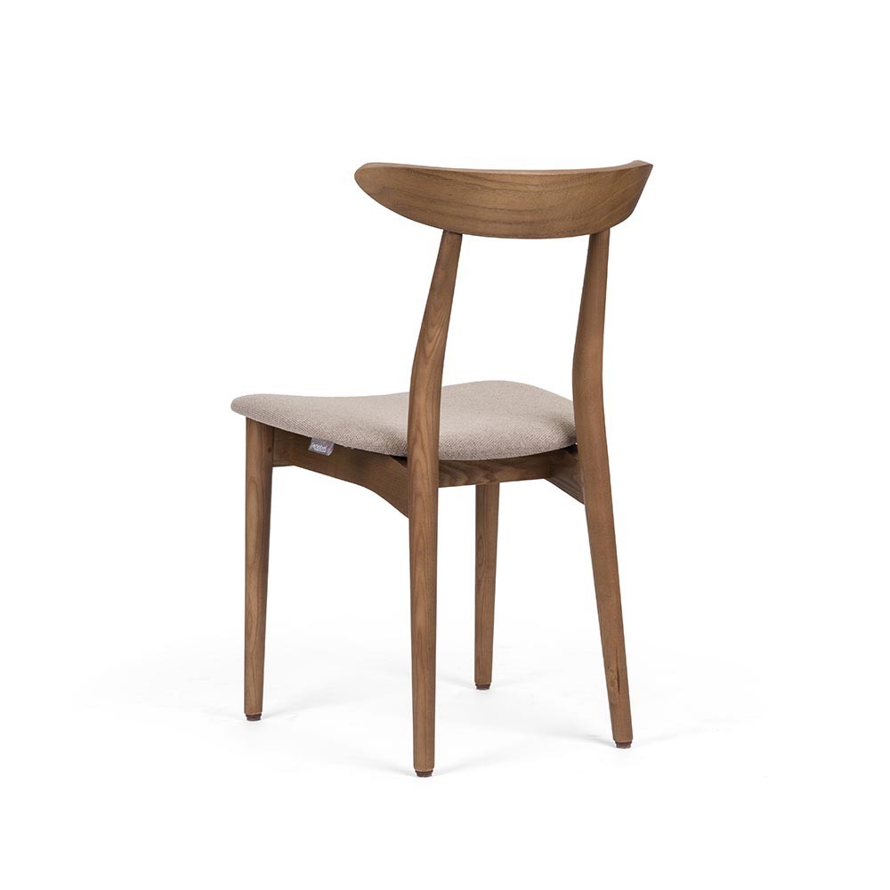 Fenabel Milano lot de 2 chaises en bois de frêne avec assise rembourrée