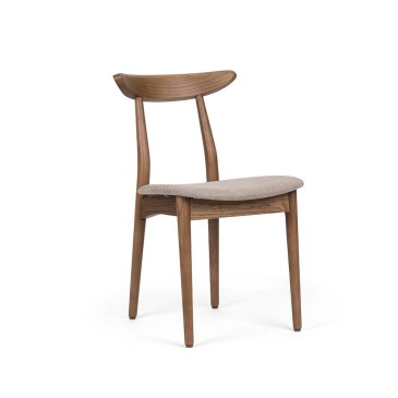 Fenabel Milano lot de 2 chaises en bois de frêne avec assise rembourrée
